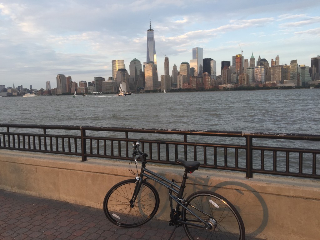 Ride your bike to the best skyline view of the city.
