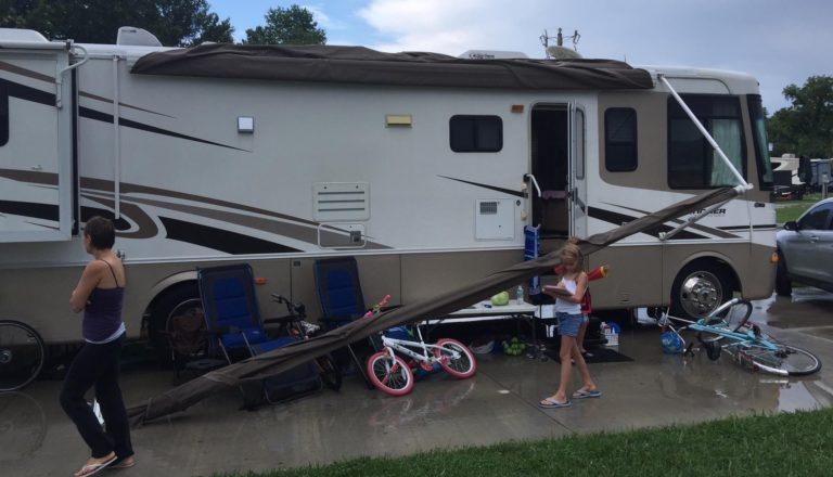 Our Awning Got Destroyed By A Freak Storm!